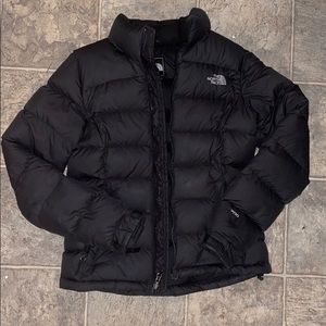 Black puffy North Face jacket :)